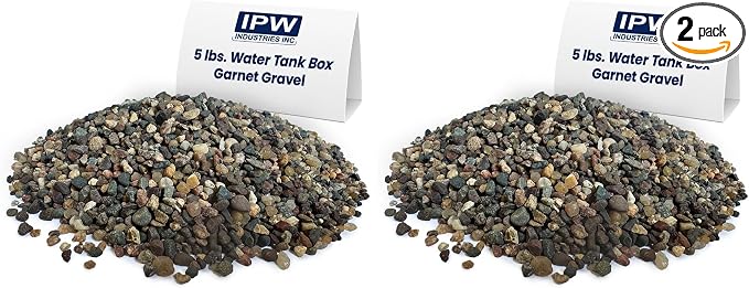IPW Industries Inc - Water Softener Gravel - Garnet Filter Bed Media for Filter Tanks, Water Conditioners, Water Softeners and Backwashing (5 lbs, Pack of 2)