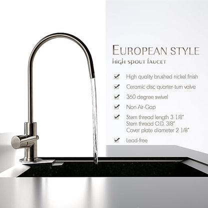 iSpring RCC1UP 6-Stage 100 GPD Under Sink Reverse Osmosis Drinking Water Filtration System with Booster Pump and UV Ultraviolet Filter, Patented Top-Mounted Faucet Design for Easy Installation