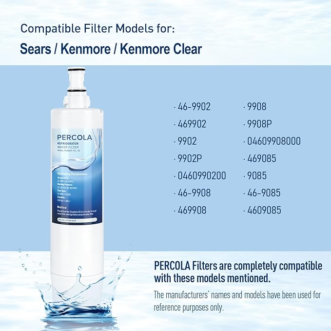 9085 Water Filter Replacement for Kenmore 46-9085, 9085, 4609085, 46-90102, 90102, 4690102, 46-9902, 46-9908, 9908 (2 Pack)