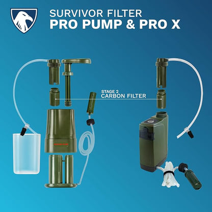 Survivor Filter - Carbon Replacement Filter | USA Tested - Compatible with PRO & PRO X Portable Emergency Water Filter
