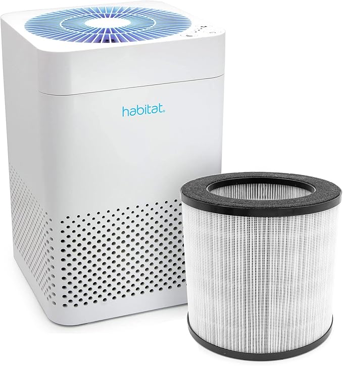 Habitat 150A(e) True HEPA Filtration Air Filter System, Realtime Air Quality Sensor, Covers up to 150ft, Removes 99.97% of Airborne Particles and Viruses, Relacement Filter, (Pack of 1)