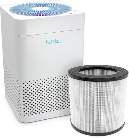 Habitat 150A(e) True HEPA Filtration Air Filter System, Realtime Air Quality Sensor, Covers up to 150ft, Removes 99.97% of Airborne Particles and Viruses, Relacement Filter, (Pack of 1)