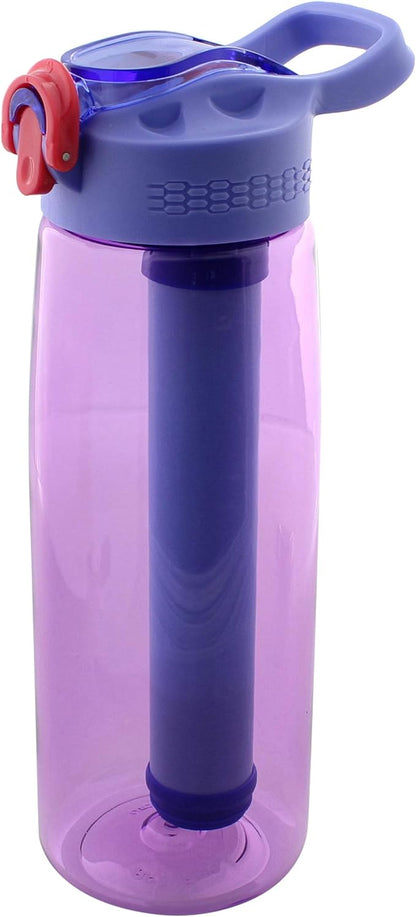 SDS Water Filter Bottle - Filtering Water Bottle Filter Travel Accessory for Safe Drinking Camping Water Purifier