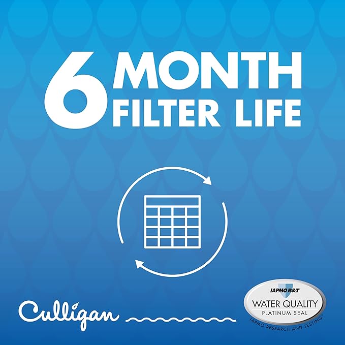 Culligan CUW1 Refrigerator Water Filter, Replacement for Whirlpool Water Filter 1 (EDR1RXD1), Replace Every 6 Months Pack of 1
