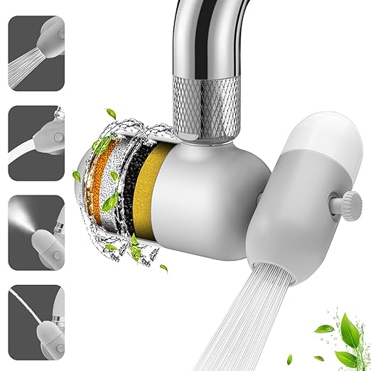 [Upgraded Version] Carbon Fiber Filter Replacements for Bathroom and Kitchen Faucet Water Filter -4PCS