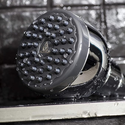 AquaBliss TurboSpa 3 Inch High Pressure Shower Head w/Flow Restrictor Melts Stress into Bliss at Full Power. 42 Nozzle Wide Spray High Flow Showerhead Drenches You Fast, No Dry Spots Guaranteed