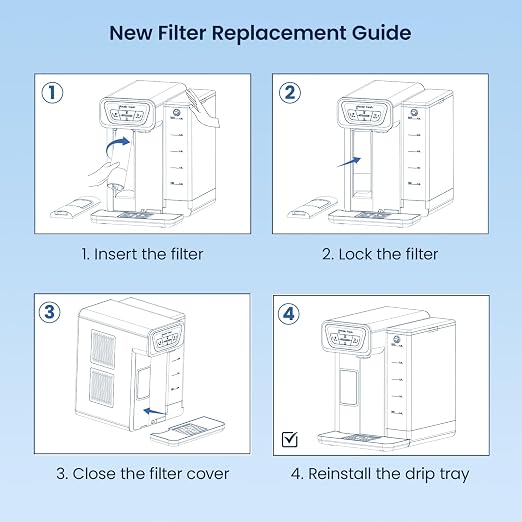 GLACIER FRESH New Upgraded Elarisey™ Filtration Technology, Replacement Filter Replacement for C03 Coolon Countertop Cold Water Purifier (1-Pack)