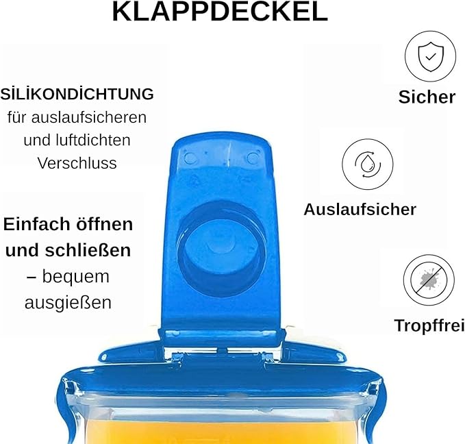 LocknLock Aqua Fridge Door Water Jug with Handle BPA Free Plastic Pitcher with Flip Top Lid Perfect for Making Teas and Juices, 3 Quarts, Blue