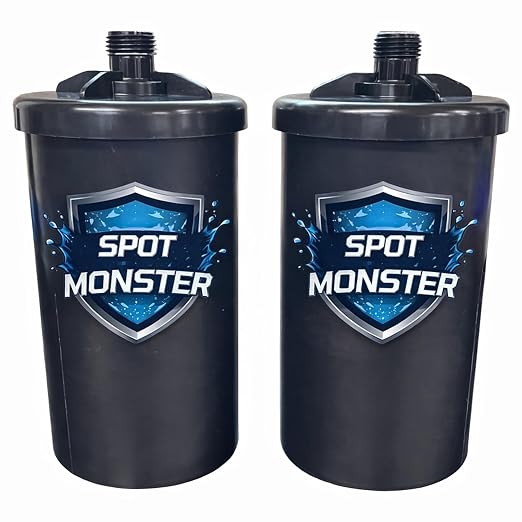 Spot Free Water Filters for Car Washing, Removes TDS for Spotless Rinse, Hose Connection, Deionized Water Filter for Cars, Boats, Windows & RVs, Wall Mount or Portable Use, Twin Pack, USA