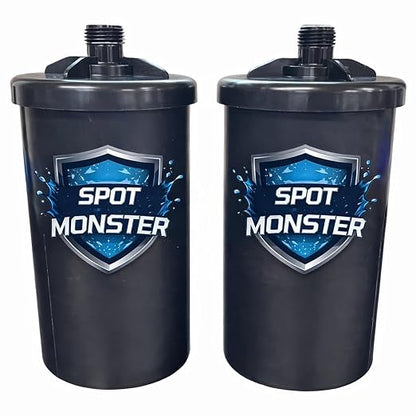 Spot Free Water Filters for Car Washing, Removes TDS for Spotless Rinse, Hose Connection, Deionized Water Filter for Cars, Boats, Windows & RVs, Wall Mount or Portable Use, Twin Pack, USA
