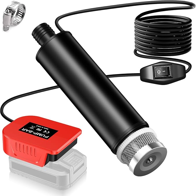 Portable Mini for Bauer 20V Water Pump, 635GPH Submersible Transfer Pump, 15FT Lift, for Garden/Camping/Kiddie Pool/Fish Tank (Bare Tool)
