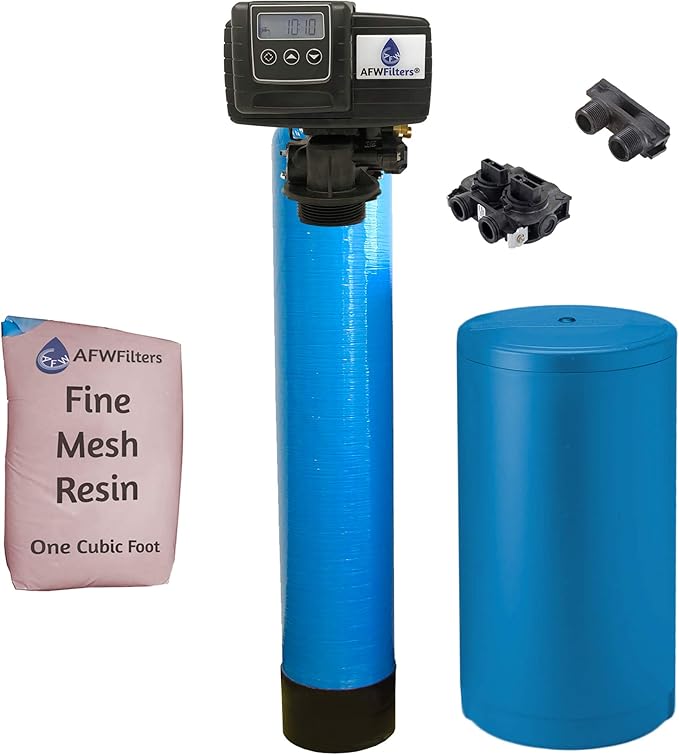 Fleck IRONPRO2 Pro 2 Combination Water Softener Iron Filter 5600SXT Digital metered Valve for Whole House (32,000 Grains, Blue)