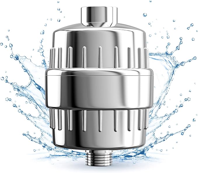 OKPRO Shower Filter – Filter for Chlorine Removal, 20 Stage Filtration | High Output Without Pressure Loss, Purifies Water, Removes Chlorine & Fluoride, Improves Skin & Hair Health