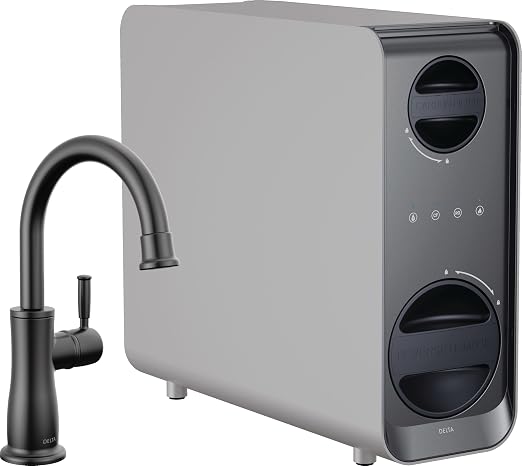 Delta Faucet Clarifi Under Sink Reverse Osmosis Water Filter System with Matte Black Traditional Beverage Dispenser Faucet