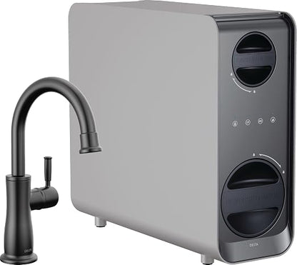 Delta Faucet Clarifi Under Sink Reverse Osmosis Water Filter System with Matte Black Traditional Beverage Dispenser Faucet
