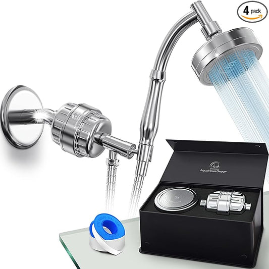 Filtered Handheld Shower Head & 20 Stage Shower Filter - Standard - Chrome