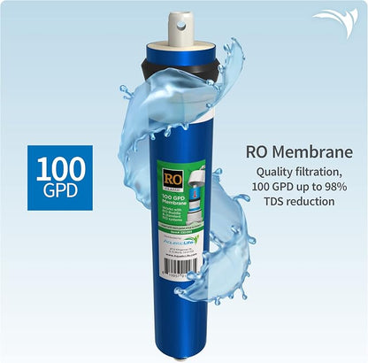 Aquatic Life Reverse Osmosis 10” Replacement Filter Cartridges Kit (Carbon Plus Chloramine)