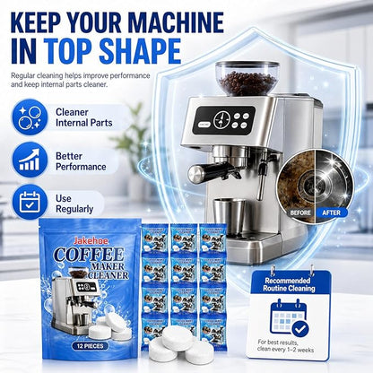 Coffee Maker Descaling Solution for Keurig, Nespresso, Ninja, Breville, Delonghi, Miele - Coffee Machine Cleaner Descaler Tablets with Individually Wrapped - Removes Limescale & Hard Water Buildup