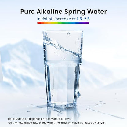 Waterdrop CFF-02 Alkaline Water Filter Replacement for Waterdrop WD-CTF-03/CTF-04, Up PH 1.5 to 2.5, Multi-Stage Water Filter, Reduces Heavy Metals, Bad Taste and Up to 99% of Chlorine