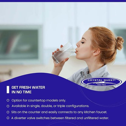 Crystal Quest Single Fluoride Countertop Water Filter System