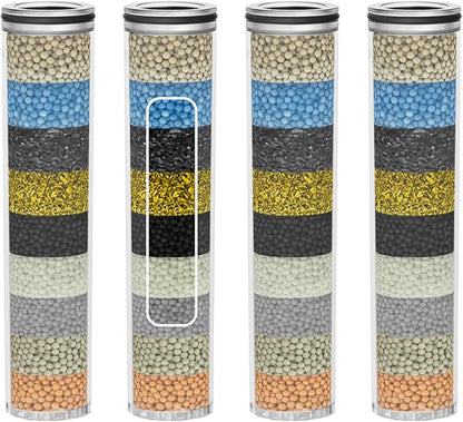 4-Pack Replacement Shower Filter Cartridge Compatible with SunCleanse Handheld Shower Head,Multi-Stage Water Softener Filter for Hard Water Reduce Chlorine and Harmful Substances