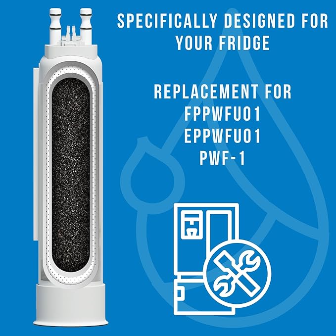 FPPWFU01 Water Filter Replacement for Frigidaire FPPWFU01 Water Filter, Compatible with PurePour PWF-1,EPPWF01 PureAdvantage PWF-1 and PureAir AF-2 FRGPAAF2 Air Filter Combo（3+3）