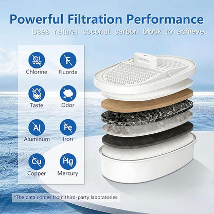 Replacement Filter for Waterdrop® WD-PF-01A Plus, Reduces PFOA/PFOS, Chlorine, Compatible with Waterdrop® Pitchers, Lasts 3 Months or 200 Gallons