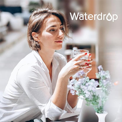 Waterdrop D6 Reverse Osmosis Water Filter, 600 GPD Under Sink Reverse Osmosis System, Reduce PFAS, 2:1 Pure to Drain, Tankless RO Water Filter System, Smart Faucet, Easy Installation