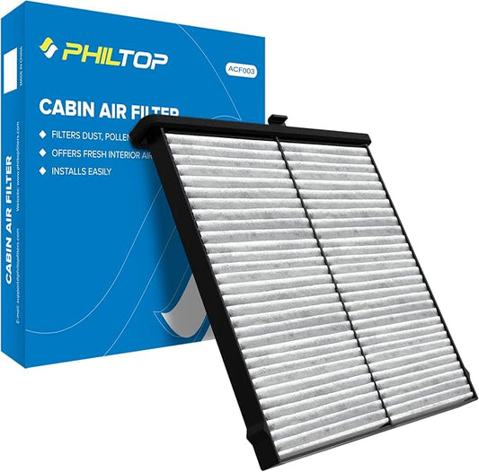 PHILTOP HEPA Cabin Air Filter w/Activated Carbon, Compatible with CF11811 Mazda CX-5 2013-2025, 3 2014-2018, 6 2014-2021, Carbon Filter Up Dust Pollen Odor
