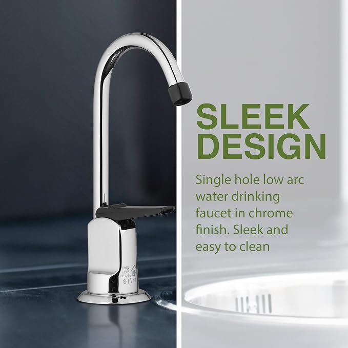 Homewerks Worldwide 3310-160-CH-B-Z Single Hole 1-Handle Low-Arc Drinking Water Faucet, Chrome Finish