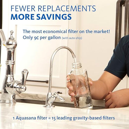 Aquasana Under Sink Water Filter System - Reduces PFAS, Lead, & Chlorine in Drinking Water - Under Counter Claryum Filtration for Kitchen - 3-Stage - Chrome Faucet - AQ-5300.56