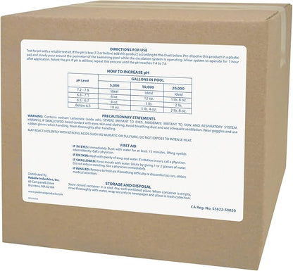 Pool Mate 20-Pounds Premium pH Up for Pools, 100% Sodium Carbonate