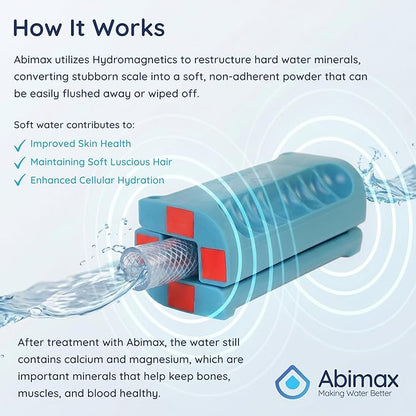 Magnostream Magnetic Water Descaler – Whole House Limescale Remover for Pipes, Appliances & Showers (Pack of 2) – Salt-Free Water Softener Alternative & Hard Water Conditioner – Eco-Friendly Unit