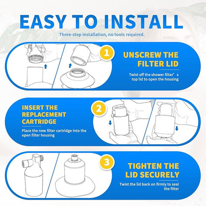 Replacement Filter for Showerheads & Water Purification Systems, Compatible with Afina (4 Pack)
