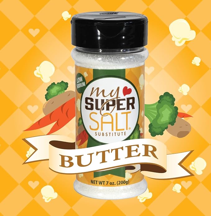 My SUPER SALT Butter - Functional Butter-Flavored Salt Alternative - 85% Less Sodium - Comfort Food Flavor with Smart Nutrition - 7 oz