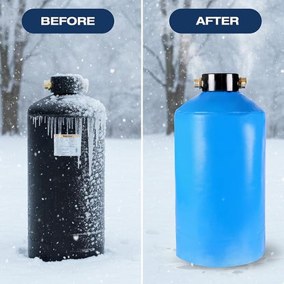 H&G Lifestyles Heated Water Softener Cover for Winter, 35W 110V Heating Pad, 158℉ Insulated Tank Jacket, Outdoor Waterproof & Sunproof Oxford Fabric 16"H x 8"D