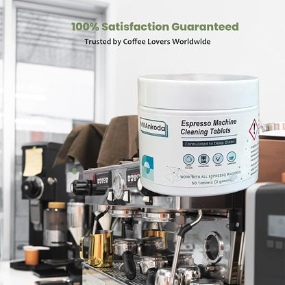 Coffee Maker Cleaner Descaler Tablets(50 Counts), Descaling Solution for Brevle, Nespres, Keurig, Ninja, Delonhi, Miele, Gaggia, Removes Limescale, Oil Buildup for Universal & Espresso Coffee Machine