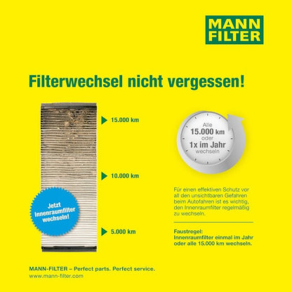 Mann Filter CUK 2533-2 Carbon Activated Cabin Filter