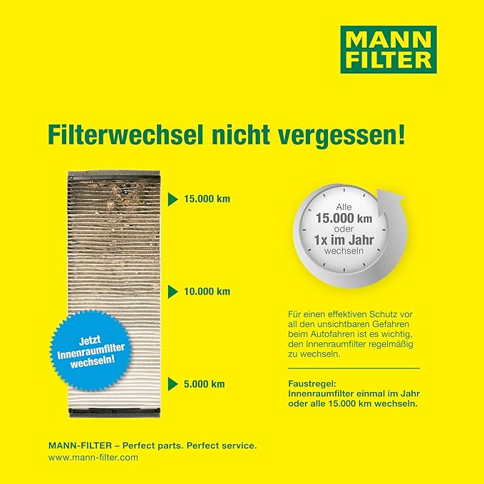 MANN-FILTER CUK 26 009 Cabin Air Filter with Activated Carbon