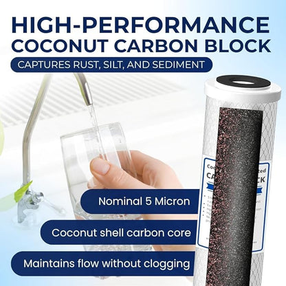 IPW Industries Inc., HydroLogic Stealth RO150/RO300 (22110 & 22125) Pleated Sediment and Green Carbon Filters for Reverse Osmosis Water Filter Systems