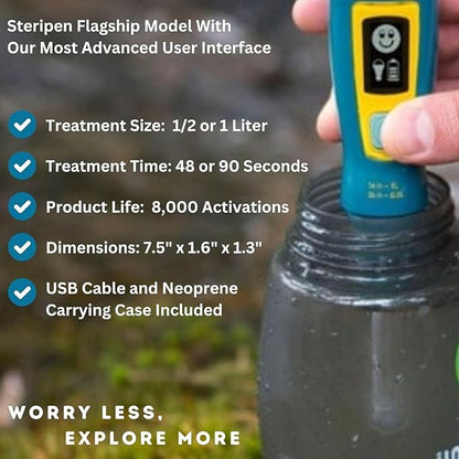 SteriPEN ULT-MP-EF SterPen Ultra UV Water Purifier, Blue, Small