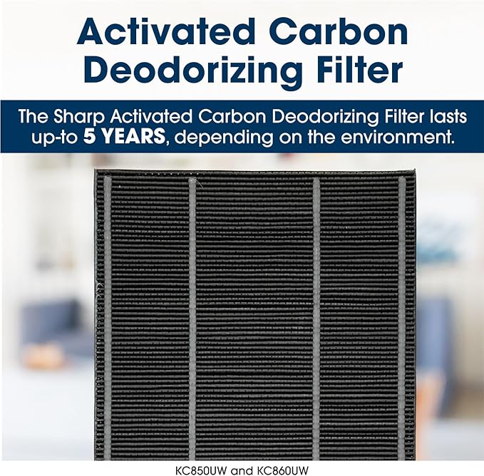 Sharp FZ-C100DFU Activated Carbon Replacement Filter for KC-850U,Black