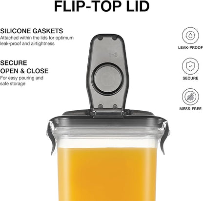 LocknLock Aqua Fridge Door Water Jug | Clear Pitcher | BPA Free Plastic Pitcher with Lid | 2 Quart Pitcher with Lid for Water, Juice, Tea & More Beverages, Gray