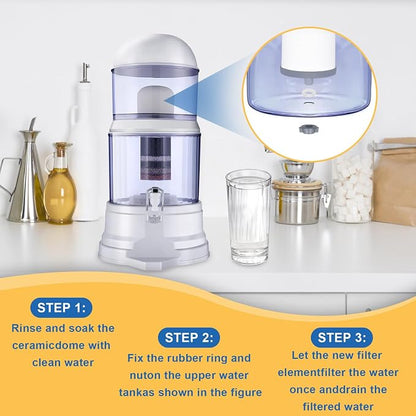2Pack Replacement Ceramic Dome Water Filter | 0.2 to 0.5 micron for Countertop Portable Water Purification System