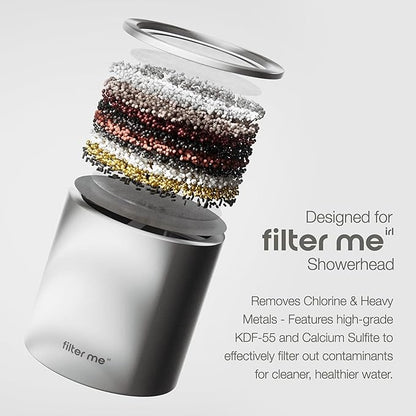 Filter Me IRL Shower Head Filter Replacement Cartridge - Removes Chlorine, Heavy Metals & Harmful Chemicals - Reduces Hair Loss, Acne, Frizz & Breakouts - Improves Skin Texture | 90-Day Supply
