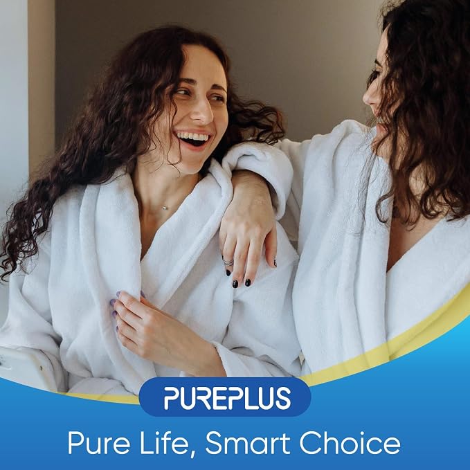 PUREPLUS WHR-140 Shower Head Water Filter Cartridge, Replacement for Culligan WSH-C125, HSH-C135, ISH-100, HSH-BN135, S-H200-C, S-H200-BN, S-W100-C Advanced KDF WTR Filtration for Softer Skin, 2Pack