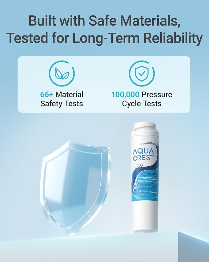 AQUA CREST FQSVF FQSVN Under Sink Water Filter, Replacement for GE FQSVF, FQSVN, FQSLF, NSF 53&42 Certified, Compatible with GE GXSV65R, Reduces Chlorine, Taste&Odor, Model No.AQU-FF23-VF, 2 Pack