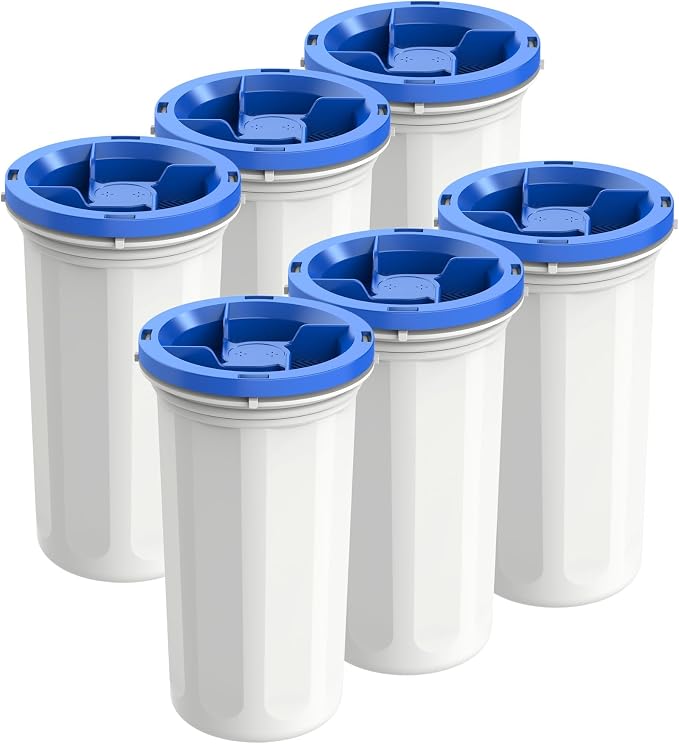 Upgraded Water Filter Replacement for New Culligan ZEROF01, 6 Pack | Fit for New Culligan Pitcher and Dispenser ZEROF01 Water Filter, 0 TDS, Reduce Lead, Mercury, Chlorine and Contaminants
