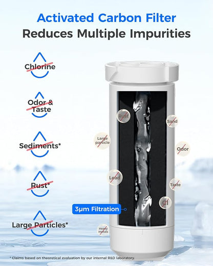 Waterdrop Water Filter Replacement for GE® XWFE®, Built-in Chip, 3 Pack | Replacement for GE® XWF, Compatible with GNE27, GFE26, GDE25, GSS25 and PSE25 Series Refrigerators, NSF 42 & 372 Certified