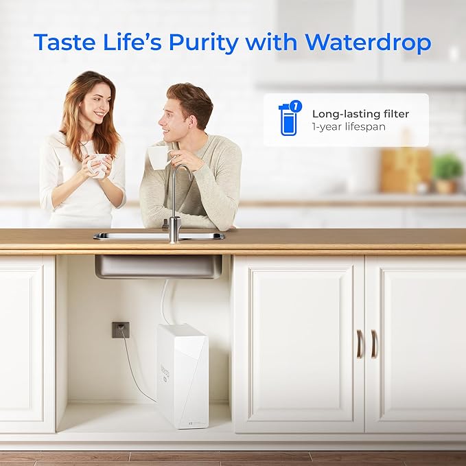 Waterdrop F1G Filter, Replacement for X8 & X8-PRO & X12-WCS & X12-Plus Reverse Osmosis System, [ NO Minerals Added ], 12-month Lifetime